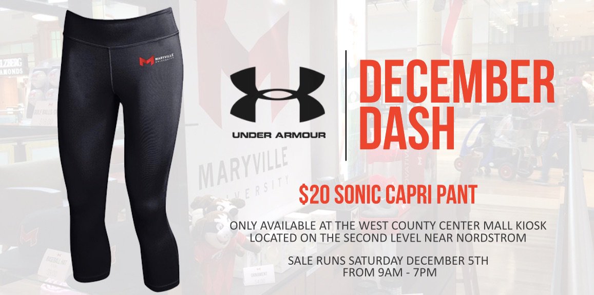 Tomorrow, 9 am, visit us at our W. County Mall kiosk for Maryville yoga capri pants-normally $48, tomorrow only $20!