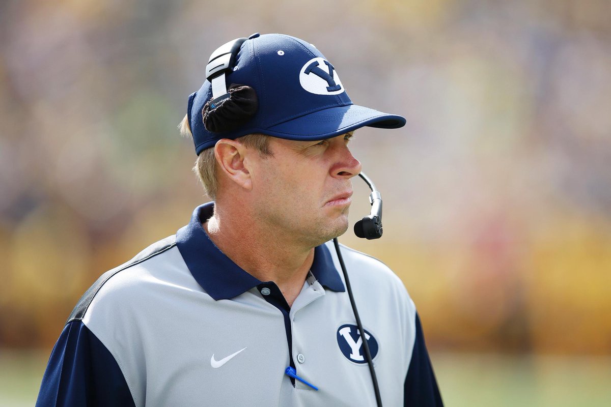 SportsCenter's tweet photo. Bronco Mendenhall, the head coach at BYU for the last 11 years, has been named head coach at Virginia. https://t.co/8MeupJAzdc