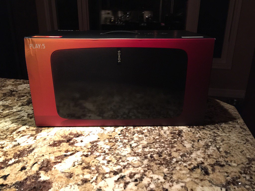 NeilC65's tweet photo. @Sonos Santa came early! To go with our existing Play 5 and two Play 1's. Beautiful!! https://t.co/dtxh2oX6do