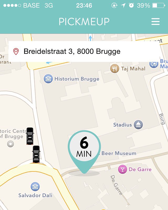 Get home safe tonight with #PICKMEUP in #Bruges, get €3,- discount by using promocode 'bruggekerst' #Brugge