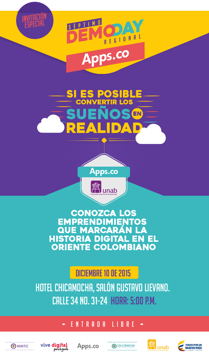 AppsCoUNAB's tweet photo. Este 10 Dic/15 se lanzarán oficialmente al mercado digital, 22 emprendimientos que podrás conocer en #DemoDayAppsCo https://t.co/RFm3Z4IPQB