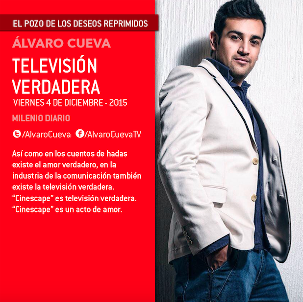 AlvaroCueva's tweet photo. https://t.co/DkcCRzN5OH #Cinescape se hace con dos pesos y así ha hecho más que muchos programas hoy. @rolandocines https://t.co/7BkMnS4nsX