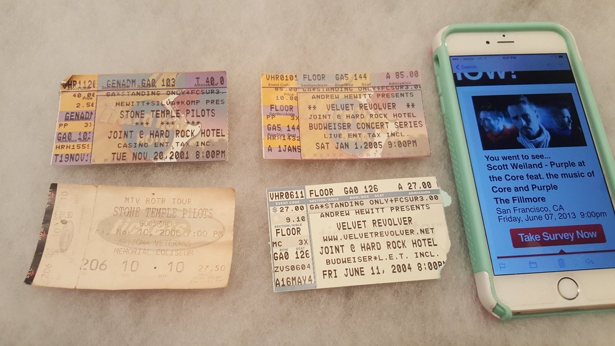 rcrocc's tweet image. Just some of the many Scott Weiland shows I&apos;ve attended over the years.  We&apos;ll miss you.
