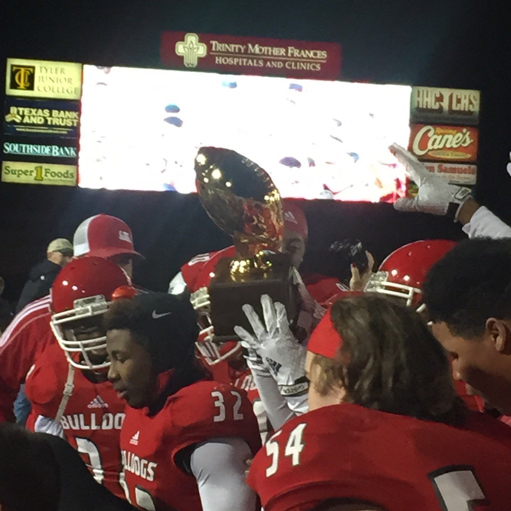 Carthage Bulldogs are the 2015 Class 4A, D1 Region 3 champions! #txhsfb