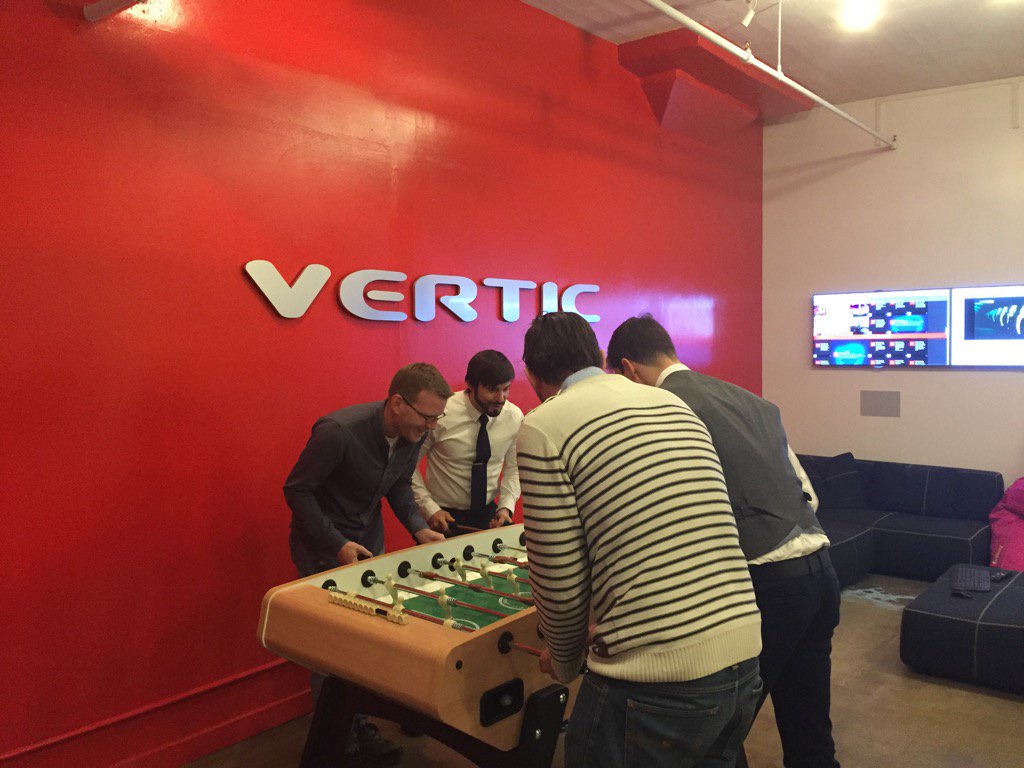 Doubles at the foosball table with or without a tie. #foosball #MadMen <a href="/wearevertic/">Vertic</a>