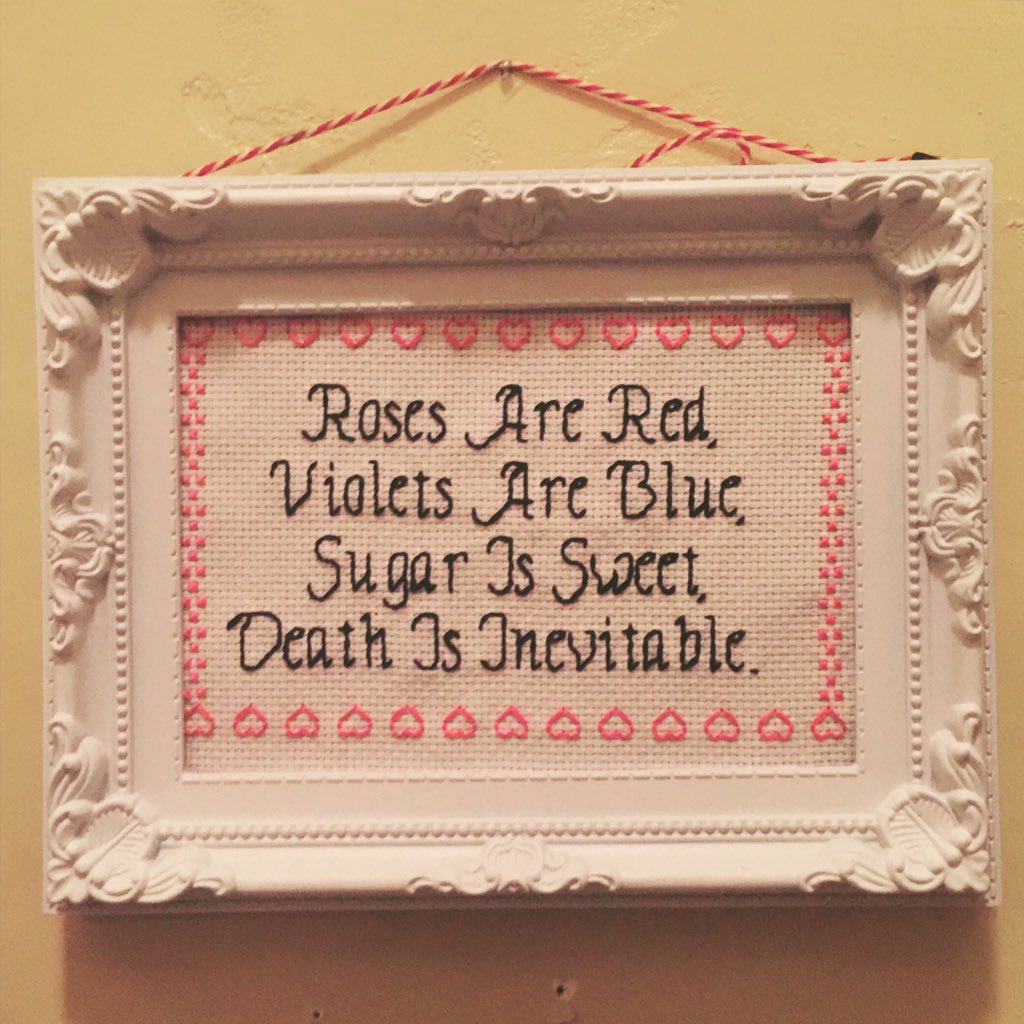 thekatvond's tweet photo. Another cross-stitched gem from my collection. 
#poetry #keepingitpositive https://t.co/aed6qjWdtH