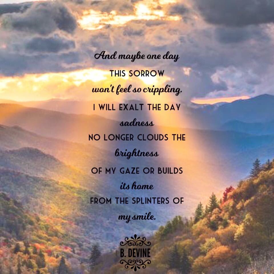 growintowings's tweet photo. I will exalt the day sadness
no longer clouds the brightness
of my gaze.
#bdevine #I40
#poem #poetry #quotes https://t.co/ixB0GZ9ROC