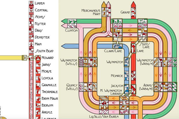 BrEpicBreen's tweet photo. Frank Lloyd Wright-inspired CTA map is cool https://t.co/kiuQIzXcaB https://t.co/sSK93BRvRh