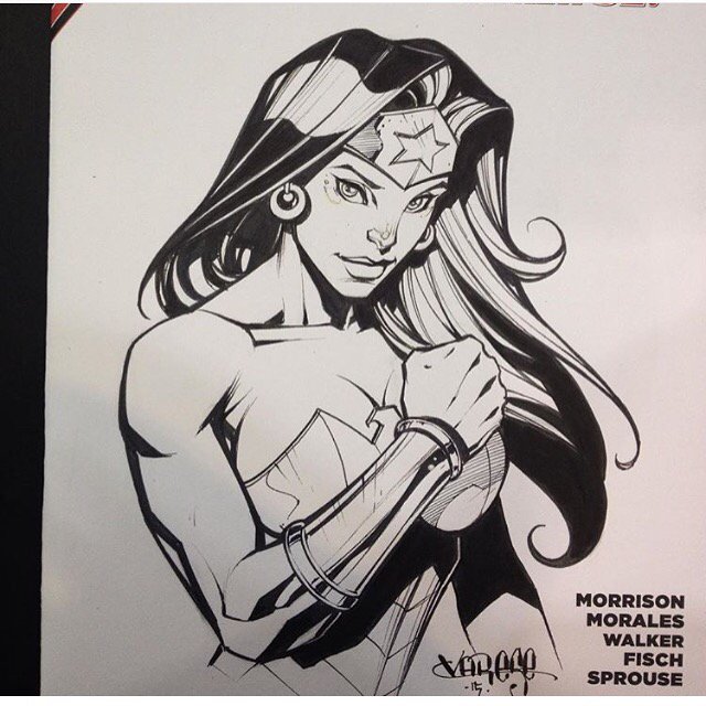 ComicConSketch's tweet photo. @josevarese with an awesome #wonderwoman #commission #sketch @megaconvention #megaconfandays 2015! Sweet!! https://t.co/yZbhNhnTxR