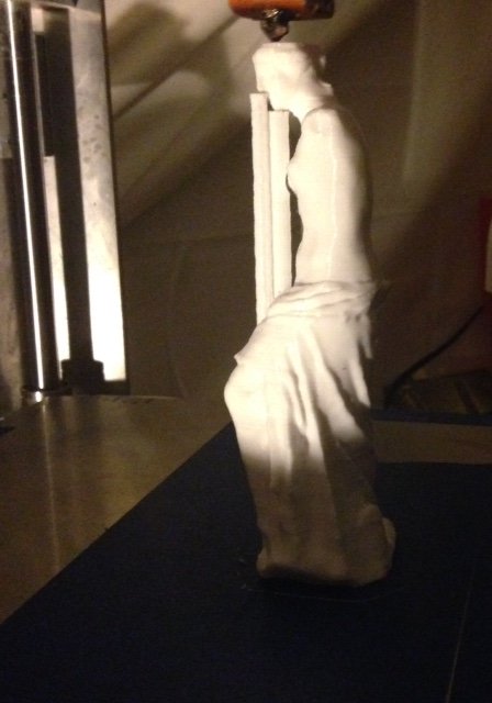 NinjaCNC3's tweet photo. Venus de Milo 3D Printing on a #NinjaCNC machine- Almost done here! #3dprinter #3dprinted #3d #art #Makerspace https://t.co/DFhISvBC8c