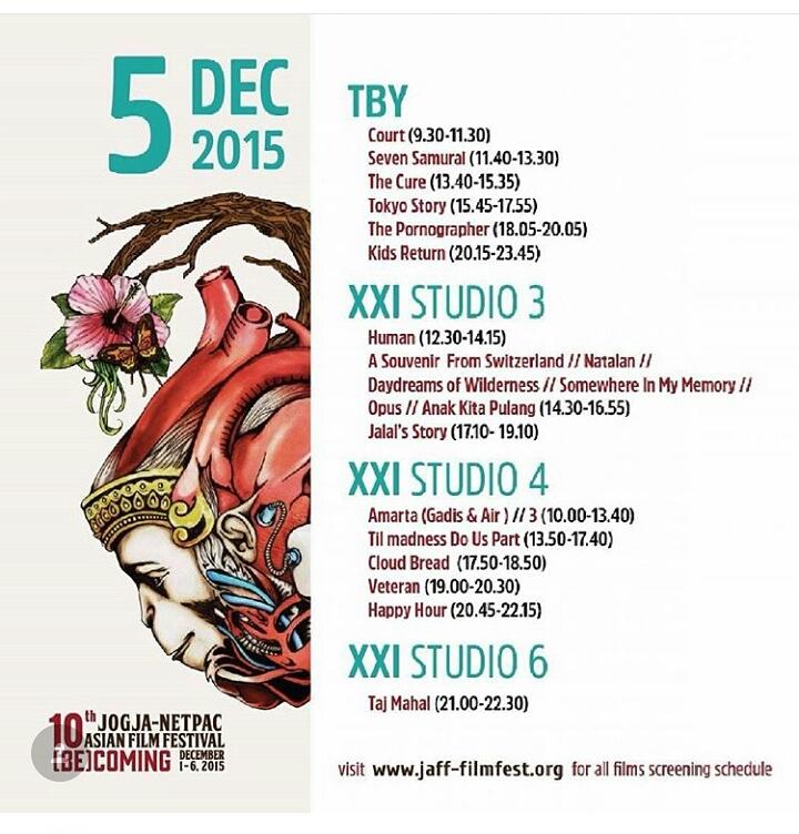 Di tby venue ada japan day hr ini.. Dgn mendtngkan film 35mm yg akan kita putar..Film pilihan 4 sahabat <a href="/JAFFJogja/">Jogja-NETPAC Asian Film Festival</a>