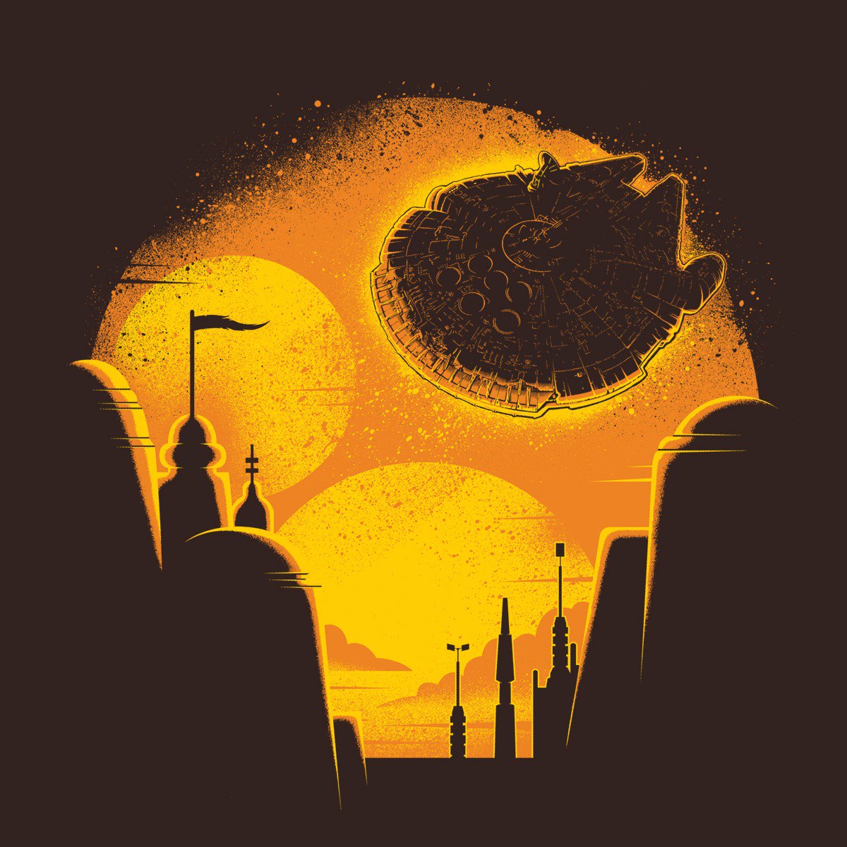shirtradical's tweet photo. Fastest Hunk of Junk tee

artist @Stationjack 
$10 https://t.co/jTfm8NF22T 3H left

#StarWars #millenniumfalcon https://t.co/MUkl8vM5P3