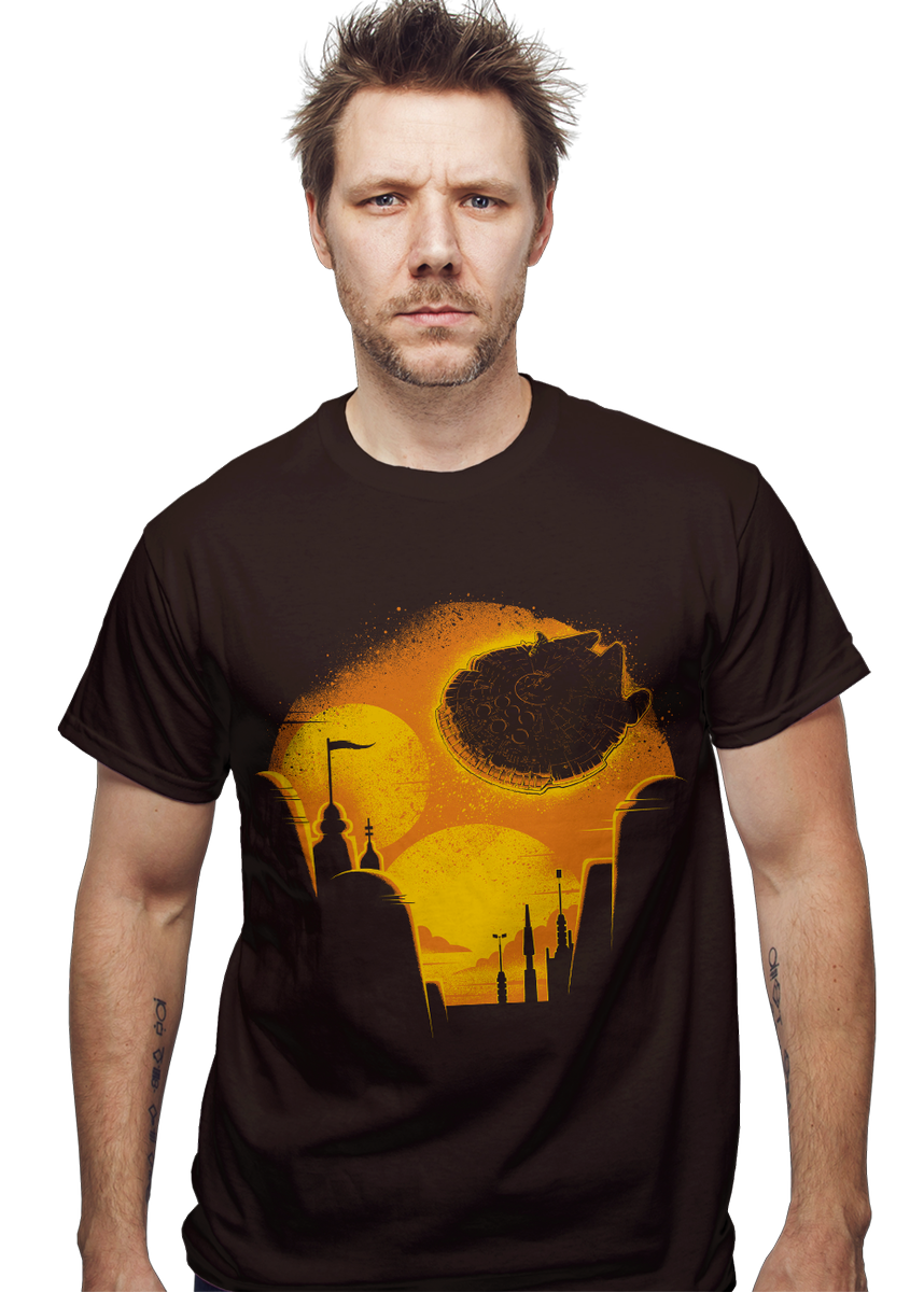shirtradical's tweet photo. Fastest Hunk of Junk tee

artist @Stationjack 
$10 https://t.co/jTfm8NF22T 3H left

#StarWars #millenniumfalcon https://t.co/MUkl8vM5P3