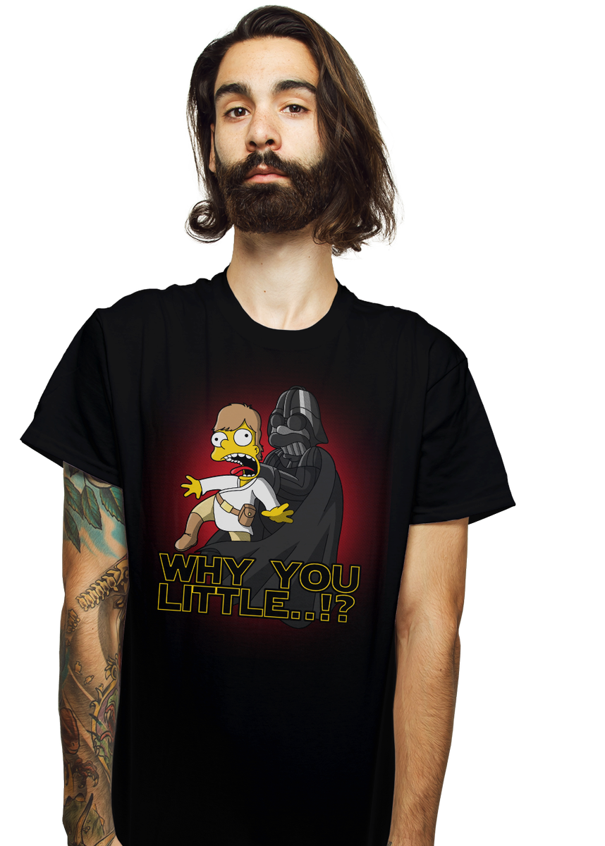 shirtradical's tweet photo. Why You Little by #nemimakeit 4 only $10 @ https://t.co/VzgeoJ5MqZ 2H left to buy this #TheSimpsons x #StarWaes mash https://t.co/LBZGRfXqJh