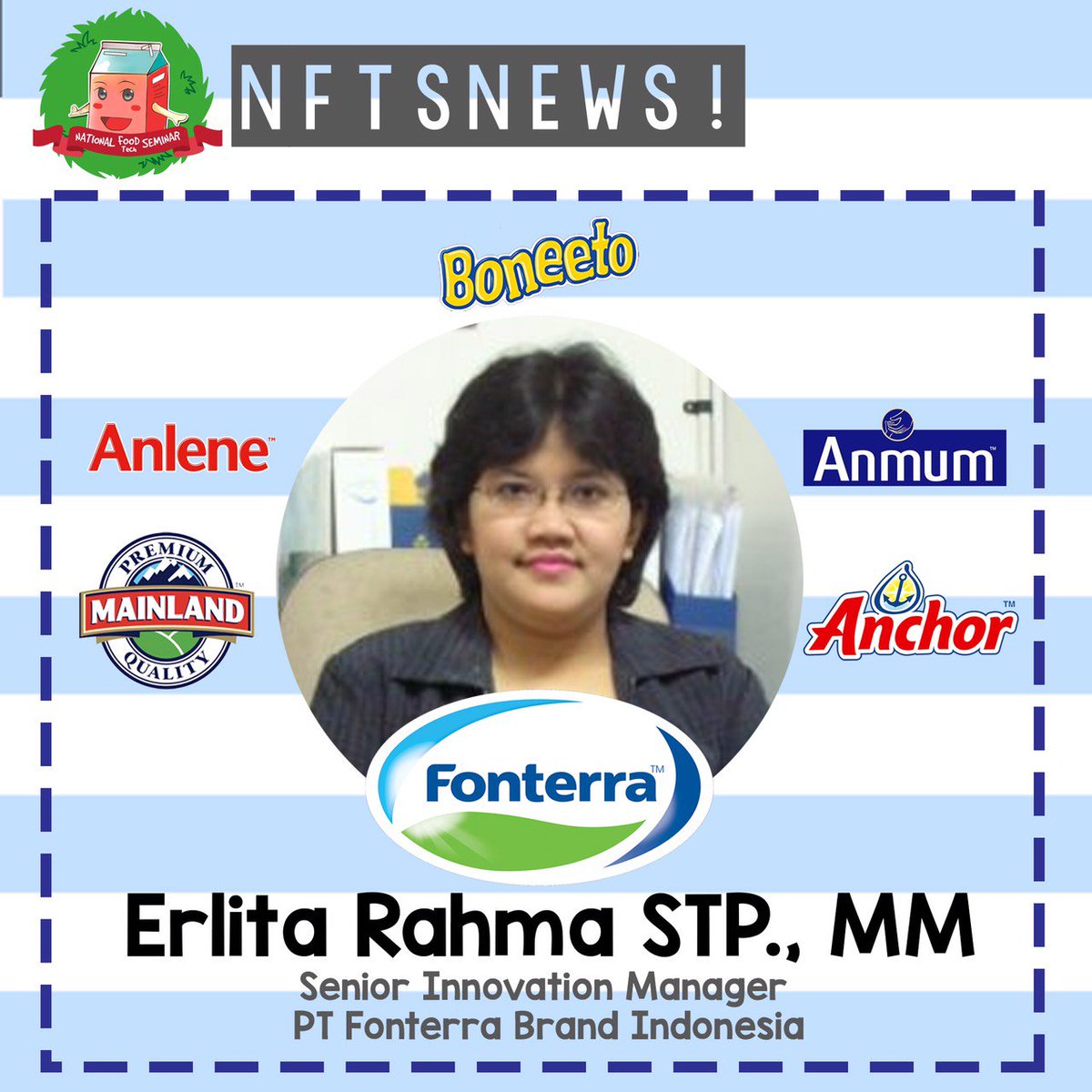 NFTS2015's tweet photo. Pembicara National Foodtech Seminar keempat : Erlita Rahma STP, MM #kenalanPembicara @seputarkampus https://t.co/Y6kNI1VjHJ