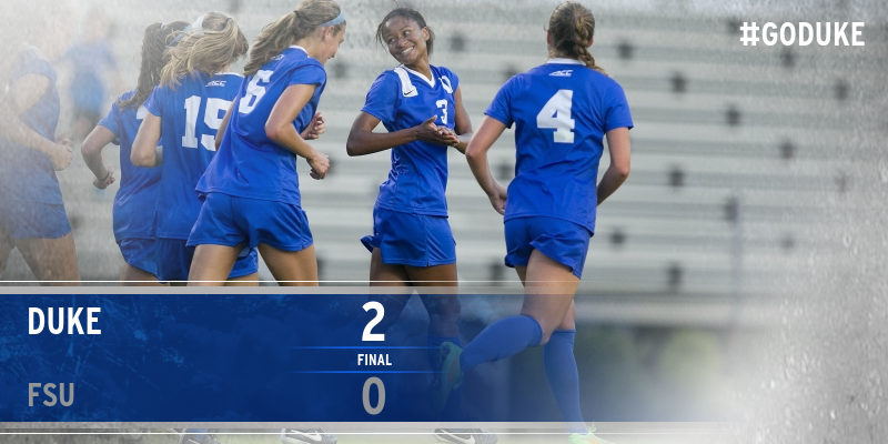 DukeWSOC's tweet photo. DUKE WINS!! @Duke_WSOC advance to the title game! #GoDuke #WCollegeCup https://t.co/lkKITRJDGL