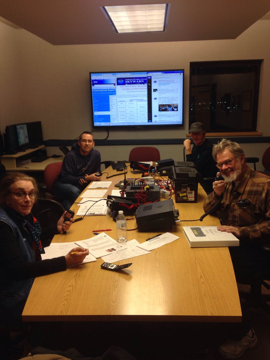 The #skywarn15 crew at NWS Reno. Give us a call @ WX7RNO