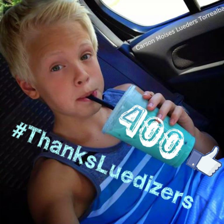 CarsonL_Online's tweet photo. #400Likes ๐ on #Facebook, #ThanksLuedizers!
#CMLTedition
https://t.co/UU3A8pTdYi https://t.co/2jNWbBYxbN