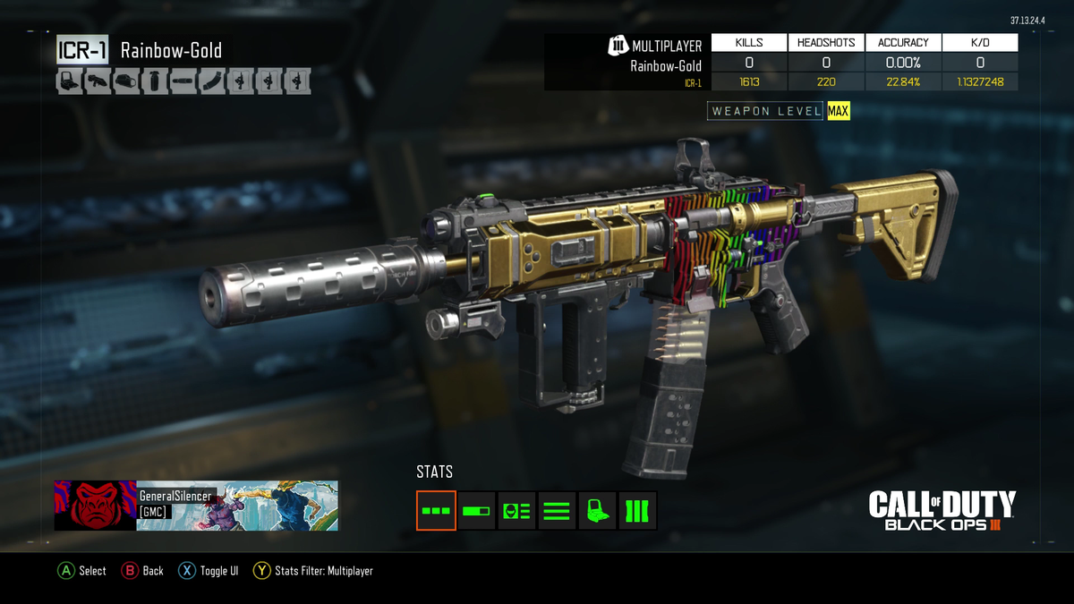 Generalsilencer I Finally Got Gold For My Icr 1 And I Made A Pretty Sweet Rainbow Paint Job T Co Hyxvokycaj