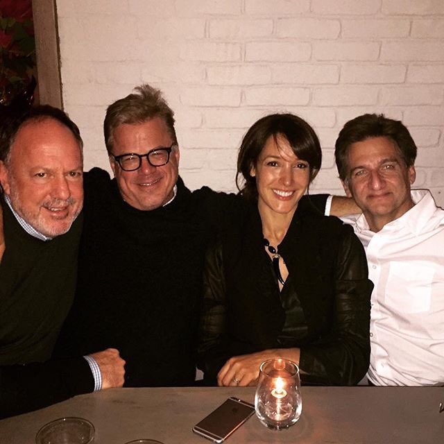 <a href="/jenniferbeals/">Jennifer Beals</a> Dinner with three of my favorite people on the planet. #TomJacobson #RobBragin &amp; #AlexGraves #Proof