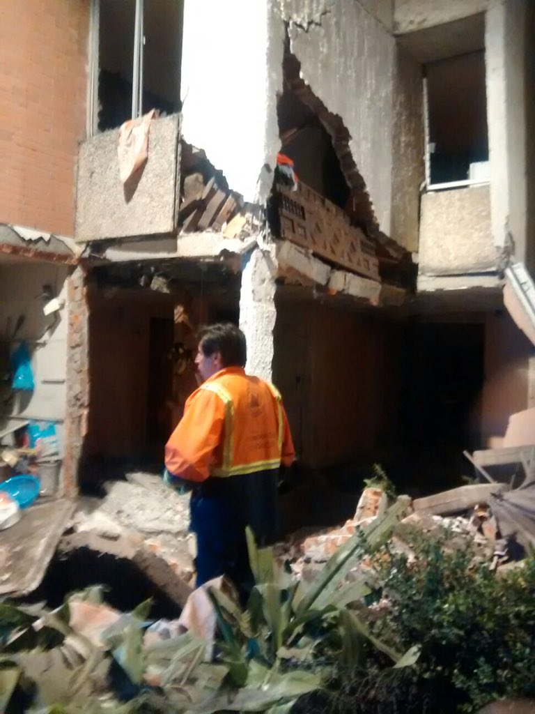 Explosión en Coyoacán por fuga de gas deja 4 lesionados - CVbwDgrU4AEv7IN