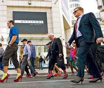 talkswelizabeth's tweet image. Toronto men walked &apos;a mile in her shoes to help end violence towards women. 
#shenext #supportwomen #everyonematter
