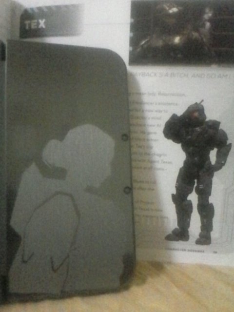 LeoTheT_Rex's tweet photo. @kzuelch It took 2 attempts, but my Agent Tex vinyl sticker is done! Thank you so much for signing my 3DS at #RTX15 https://t.co/ADef9IHpiD