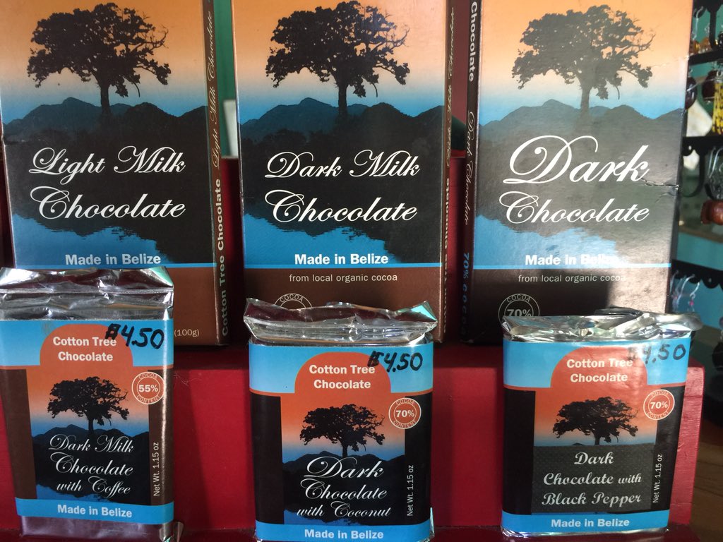 phtravel's tweet photo. Iconic foodstuffs in Belize. Marie Sharp's hot sauce and Mayan handmade chocolate. #lpinbelize https://t.co/IQYHUYVL13
