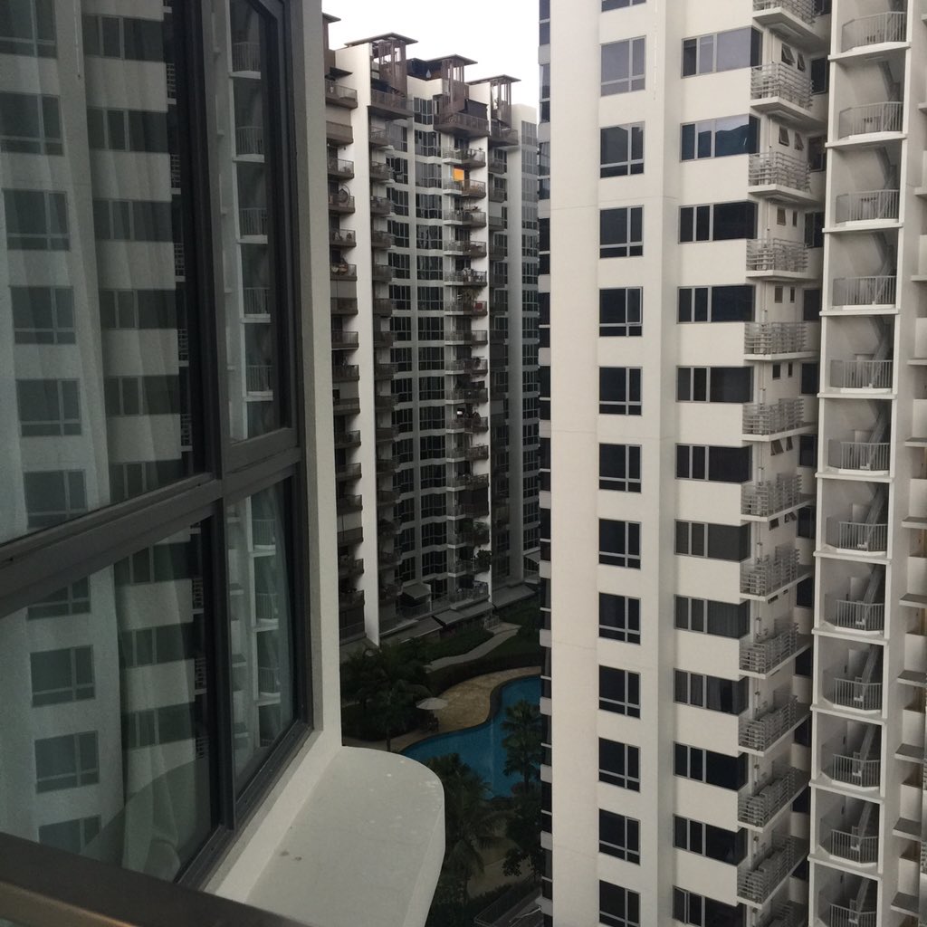 realRetana's tweet photo. At our balcony. Deciding whether to continue working on my #MScBIMM thesis or just jump off to end this.๐๐ https://t.co/Qv6pJan9Rg