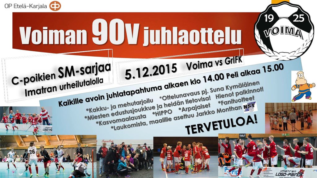 VoimaSalibandy's tweet photo. Tänään juhlaottelutapahtuma https://t.co/3T6tPbwJyw