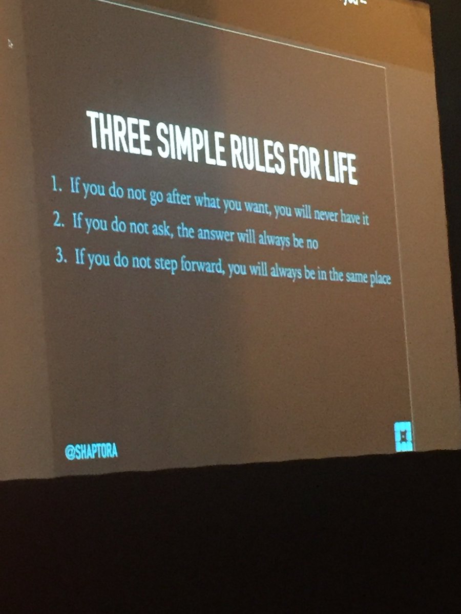 wpengine's tweet photo. .@shaptora’s Three Simple Rules for Life #wcus https://t.co/JyILteAoJb