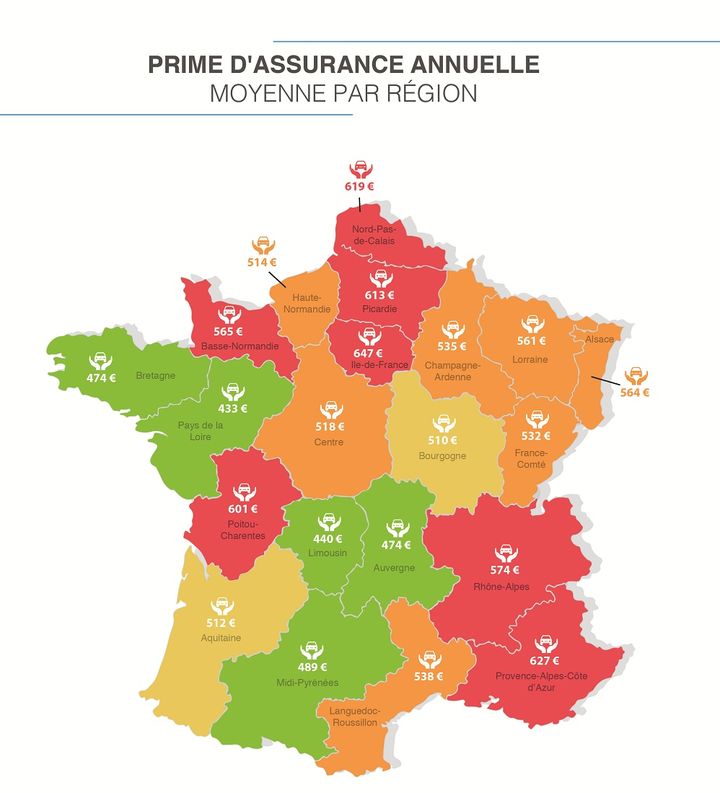 assuactu's tweet photo. Tarifs d’assurance automobile : le classement par région https://t.co/c35az48t2S https://t.co/y28QnfL7E2