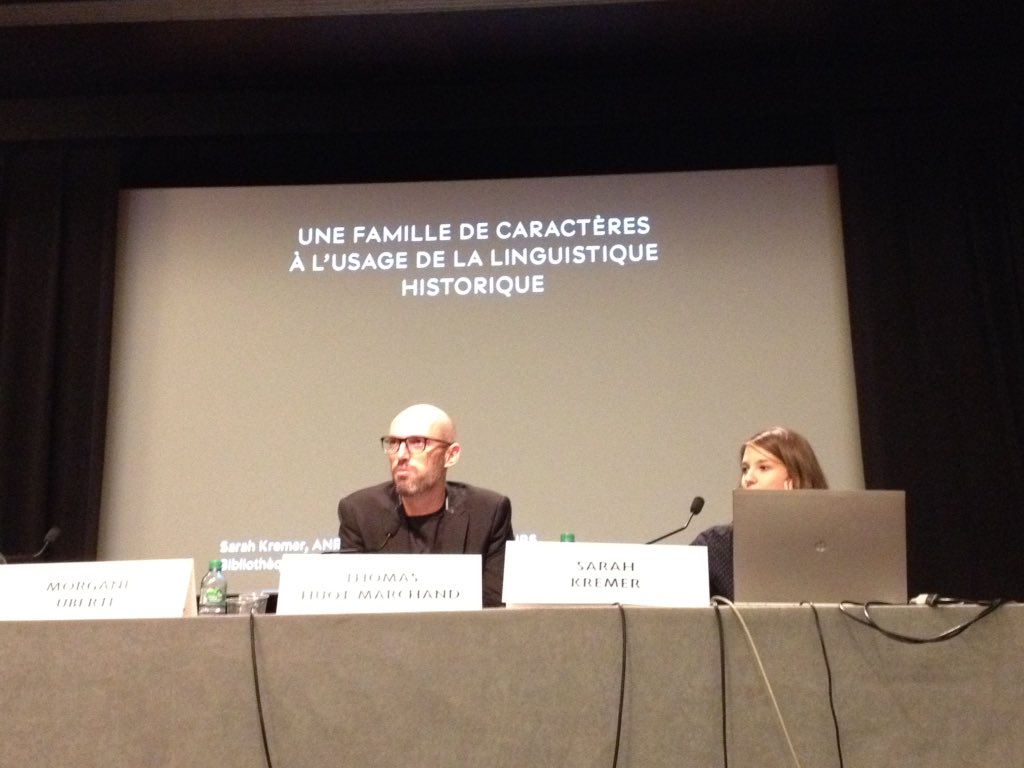 alicesavoie's tweet photo. Thomas Huot-Marchand & Sarah Kremer present the FEW project, a joint project between @ANRT_type and ATILF #IIIeType https://t.co/sAzwLMC9Aq