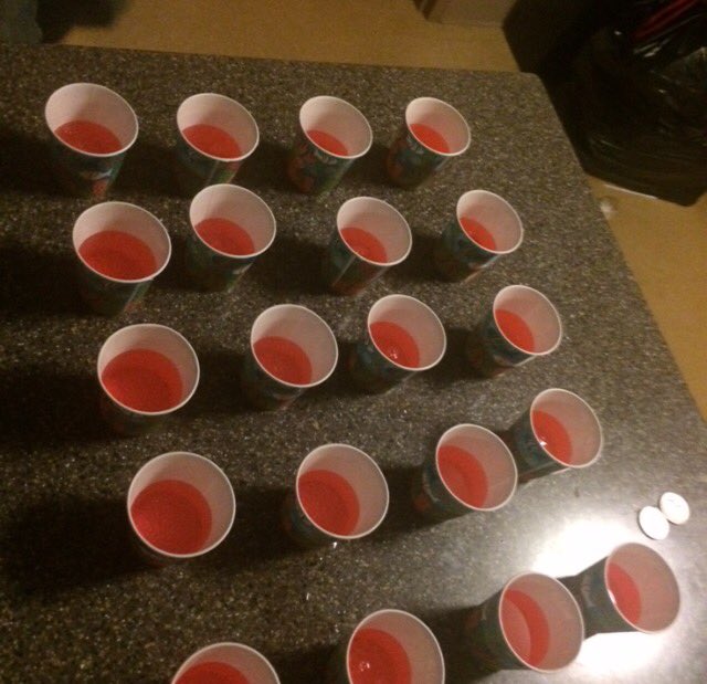 Vinnyrants's tweet photo. One year ago from today, two broke college kids made a drinking game that would revolutionize the game. @AaronStat https://t.co/Pb3MBOGGBm