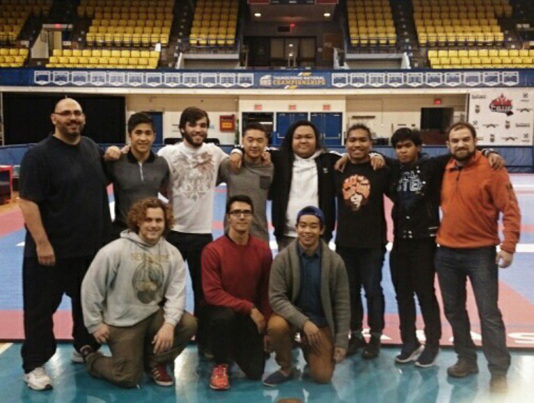 ubcwrestling's tweet photo. RT @ubcwrestling Volunteering w/setup of @CBJJF Vncvr Int'l BJJ Open @ubc. Over 600 participants expected. https://t.co/nMnAmmDjB9