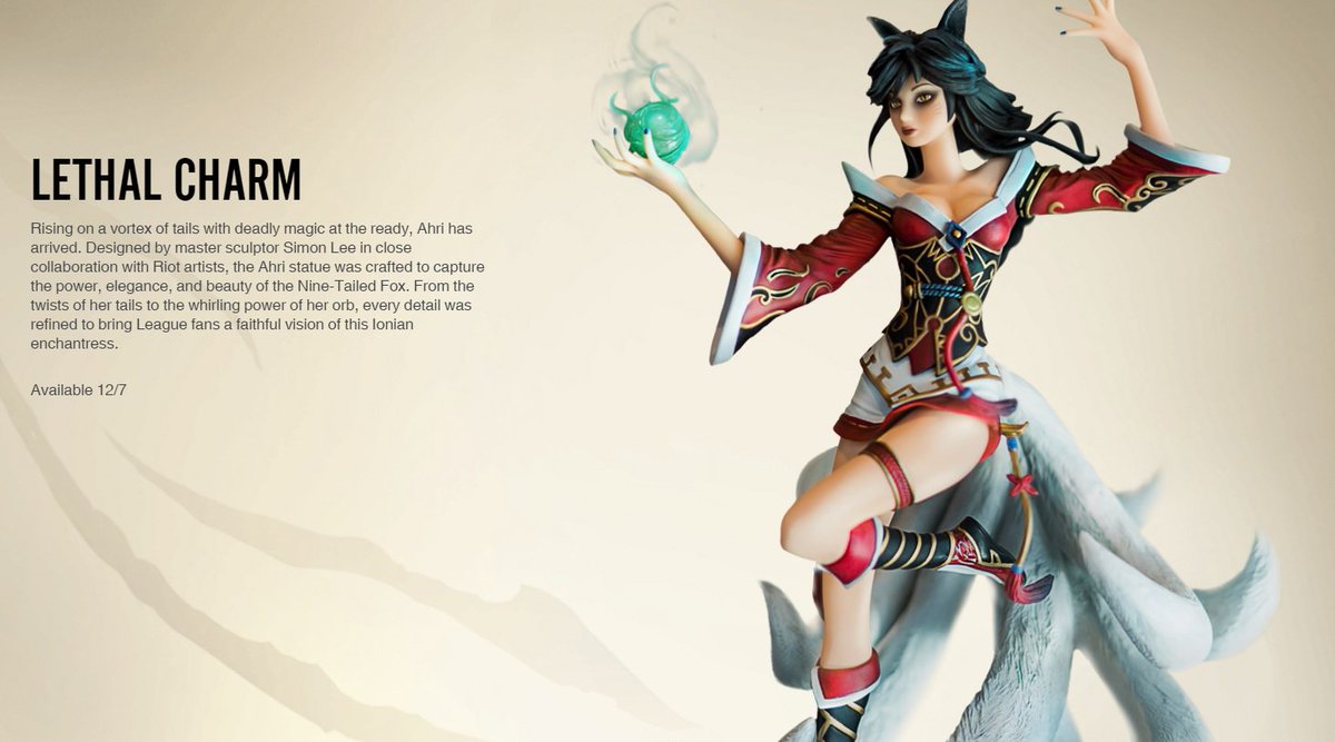 league of legends ahri statue