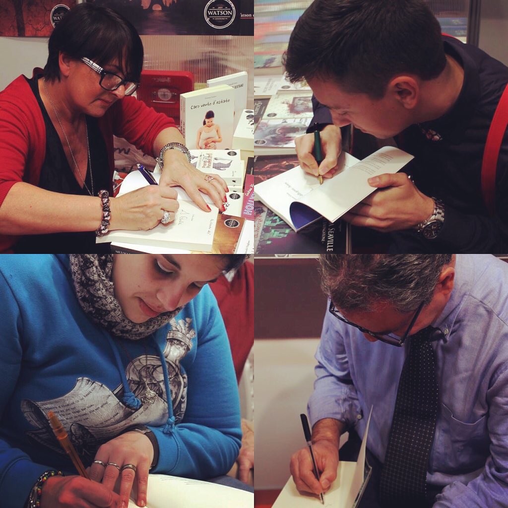 Ieri #noiwatson a #piulibri15 con <a href="/SedCetta/">Cetta De Luca</a> @SimonaFerruggia <a href="/MarcoCiconte64/">Marco Ciconte</a> e @AntonioSchiena. Venite a trovarci :)