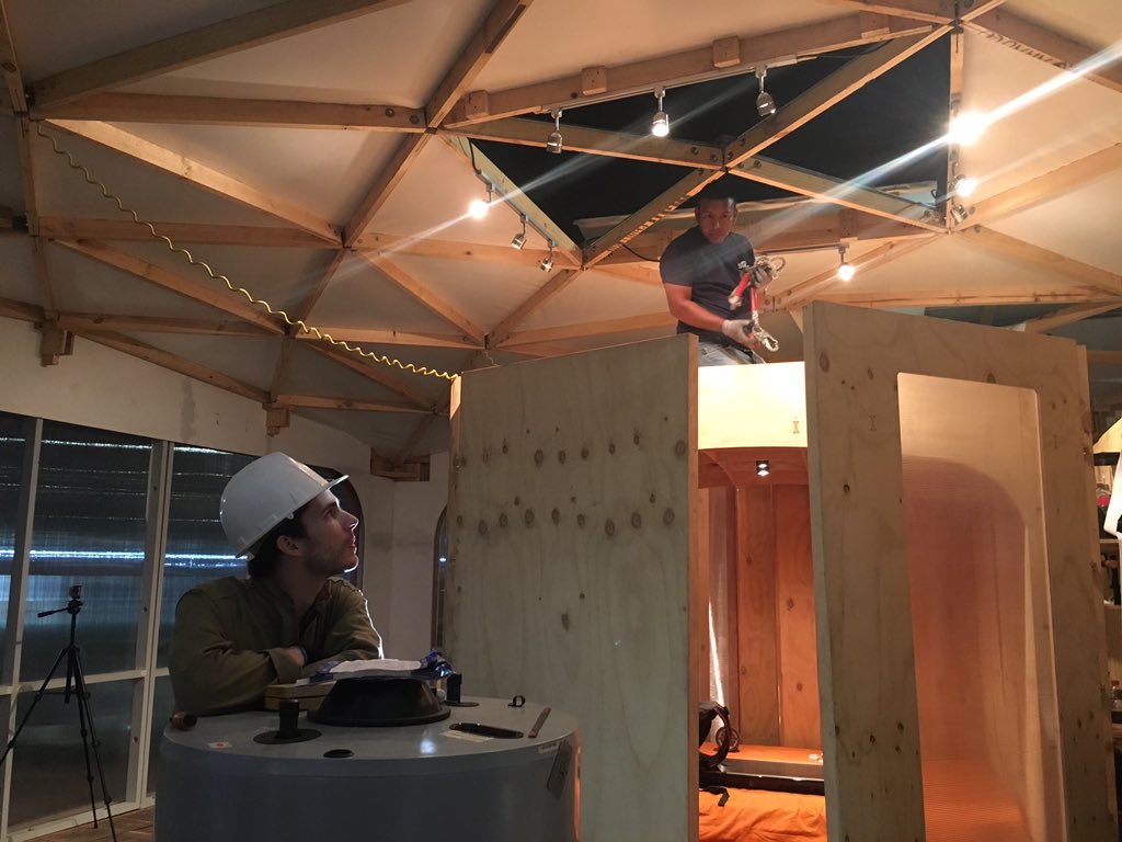 HelioMet's tweet image. It was decided yesterday that none of the houses were ready for exhibition. Fingers crossed for today! #SDLAC15