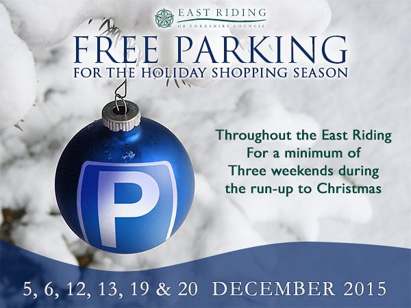 ER_roads's tweet photo. Start Christmas shopping &amp; park for free this weekend in #ERYC's public parking areas: https://t.co/Os01Cgw3hO https://t.co/vT02Iqs5gh