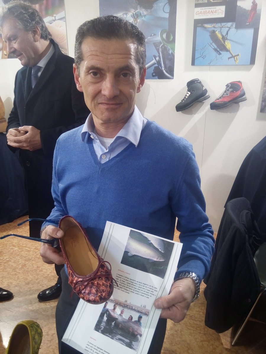 CamComVerona's tweet photo. Le ballerine in pelle di arapaima, il pesce del rio delle Amazzoni di @paridegeroli a #manicreative #artigianato https://t.co/fsUijMiugD