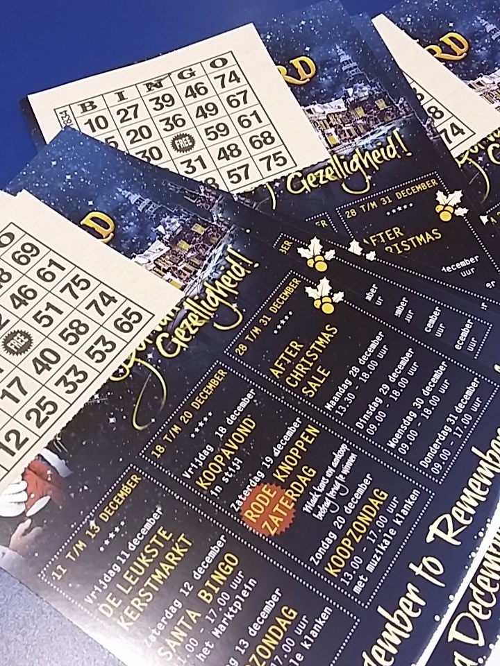 *** Ook bij <a href="/ModeinBolsward/">Mode in Bolsward</a> bij besteding vanaf €25,00 gratis bingo kaart. Op zaterdag 12 december *Santa Bingo*