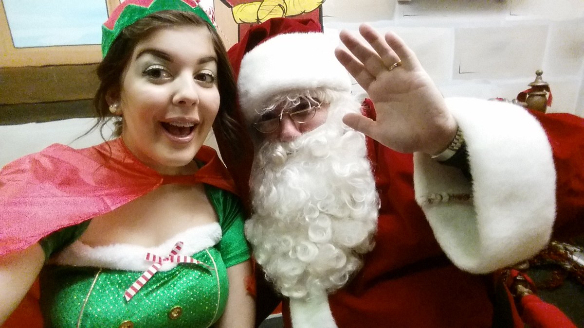DaisyEnts's tweet photo. Santa and his elf ready for their first outing! Come and see them at Cafe Britannia! @CafeBritannia https://t.co/gOkVVp5IXM