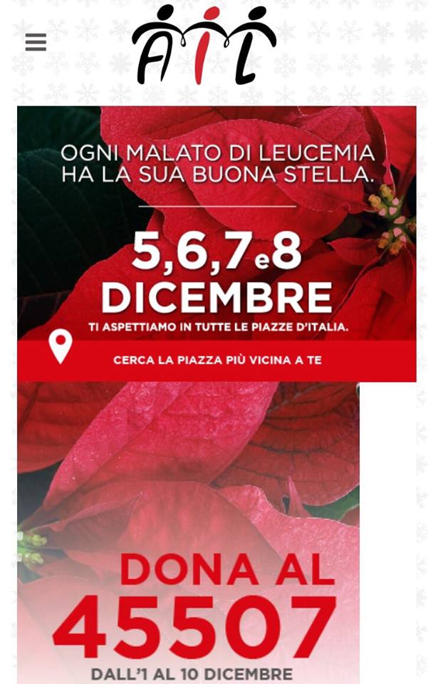 oggi e domani allo spaccio si distribuiscono le stelle di Natale
