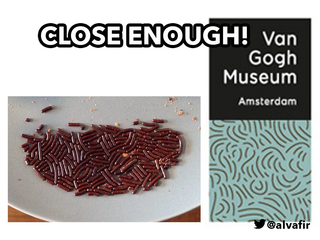 alvafir's tweet photo. Close enough? @koeweidenpostma @vangoghmuseum 
hagelslag by @DeRuijterNL plate by @IKEANederland https://t.co/HHzCHpBU2W