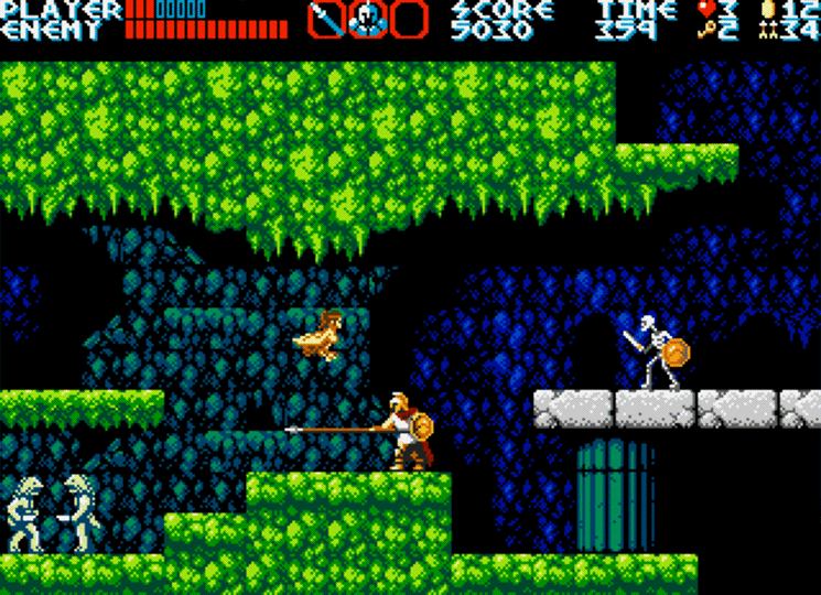 Locomalito's tweet photo. The Curse of #Issyos. Shared for free on Dec 15, or right now if you donate to support my games #screenshotsaturday https://t.co/oBu1ZbqnNF