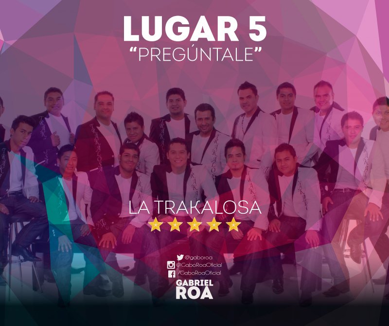 gaboroa's tweet photo. #LasGrandesDeLaZ Lugar 5 "Pregúntale" @bandatrakalosa @laz1073 #RoaShow https://t.co/G3dodLsYry