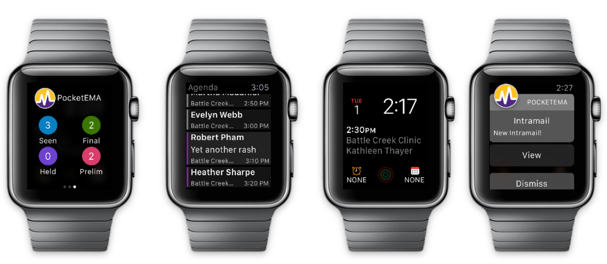 modmed's tweet photo. Ooh slick! @MihaiFonoage shows off EMA #EHR #AppleWatch app at Mobile State of the Union #EMANation15 #HealthIT https://t.co/eKTaC8Xpe1
