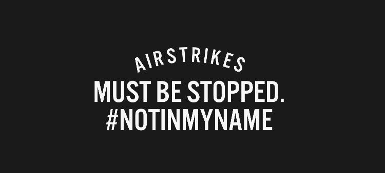 ssuk_feed's tweet photo. #notinmyname #airstrikes #syria #war #thiswonthelp https://t.co/6D4CvfHQRv