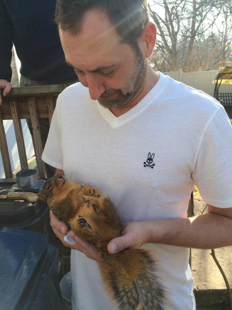 kiipiie's tweet image. so @andyquist96 hit a squirrel and my dad is kind of upset about it 😂😅