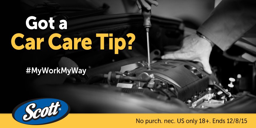 AverageJIM65's tweet photo. @SCOTTShopTowels Change the oil , top off fluids, rotate tires, fresh wiper blades and a little TLC #MyWorkMyWay https://t.co/fWHRsERn6c